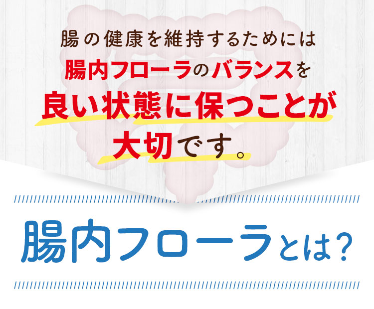 腸内フローラのバランスを良い状態に保つことが大切です。